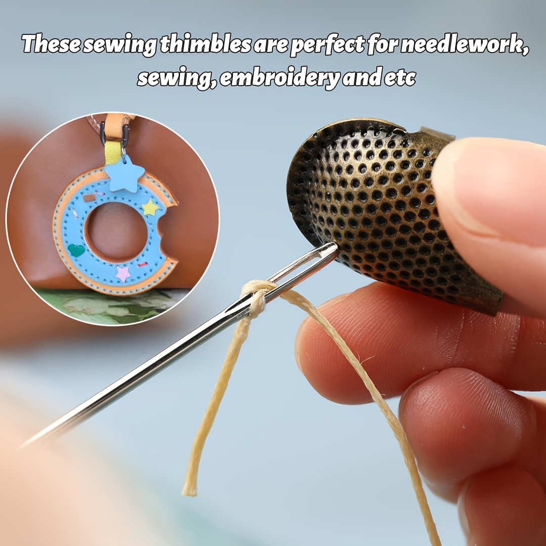 Sewing Thimble Metal - Naaivingerschermen, verstelbare metalen naaivingerschermen, vingerbeschermers voor