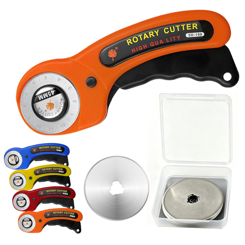 Rotary Cutter Fabric - Stof Rotatieknipper 45mm mesje kaart papier