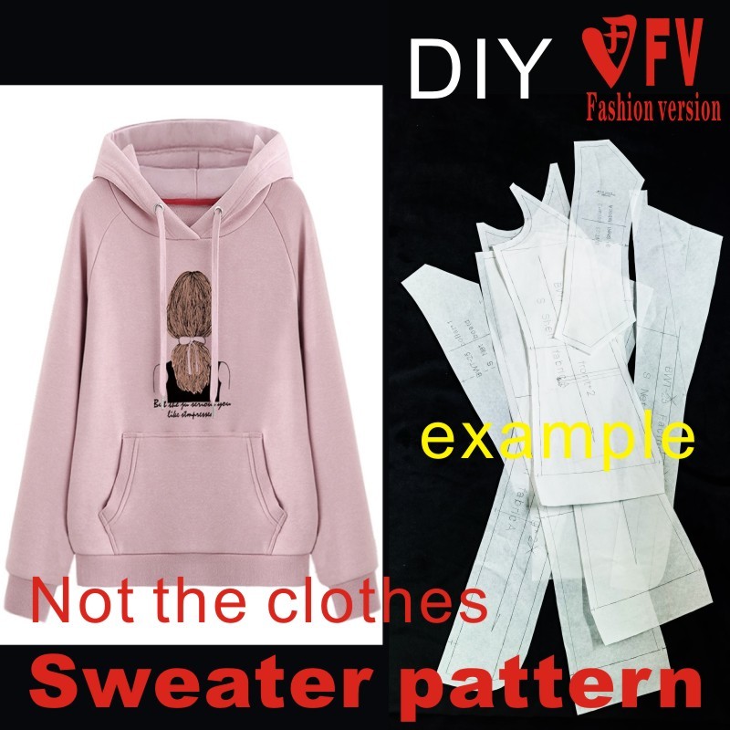 Textile Sewing Patterns - Diy Handgemaakte Vrouwen Raglanmouwen Capuchon Sport