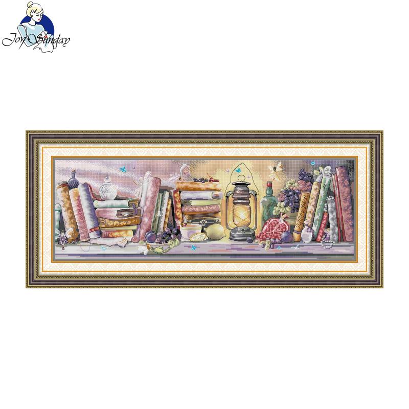 Textile Sewing Patterns - Borduurpakket Joy Sunday Olielamp Boekenplank HD