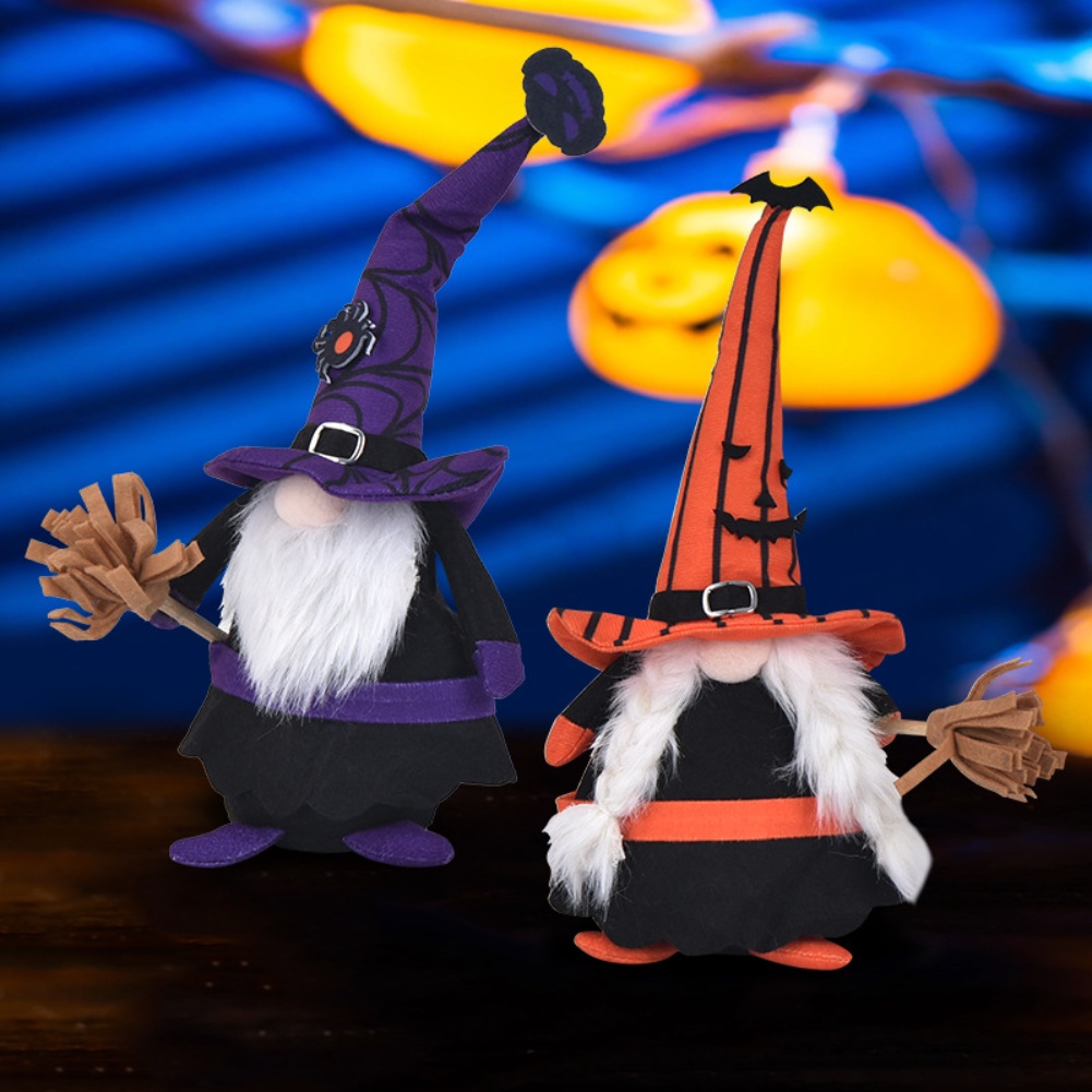 Fabric Weight Set - Handgemaakte Halloween-decoratieset met 2 kaboutertjes, voorzien