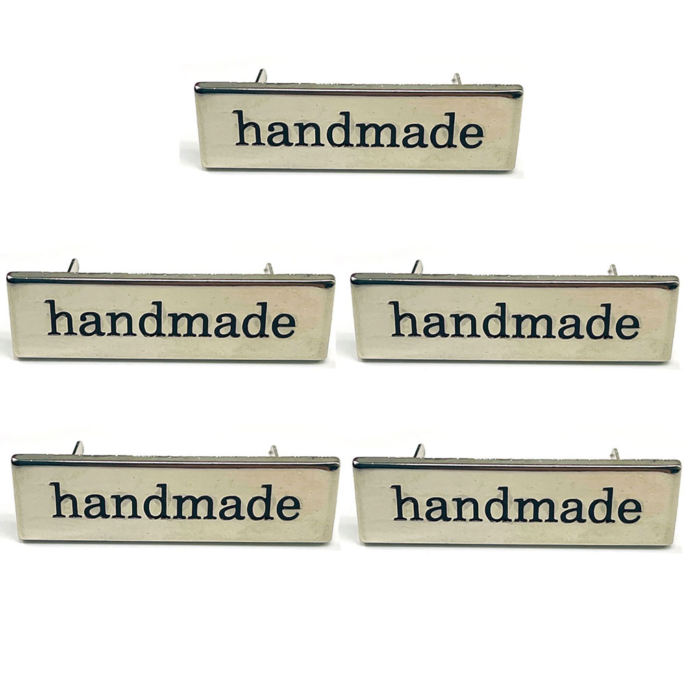 Sewing Label - 5 Stuks Metalen Handgemaakte Tag Labels