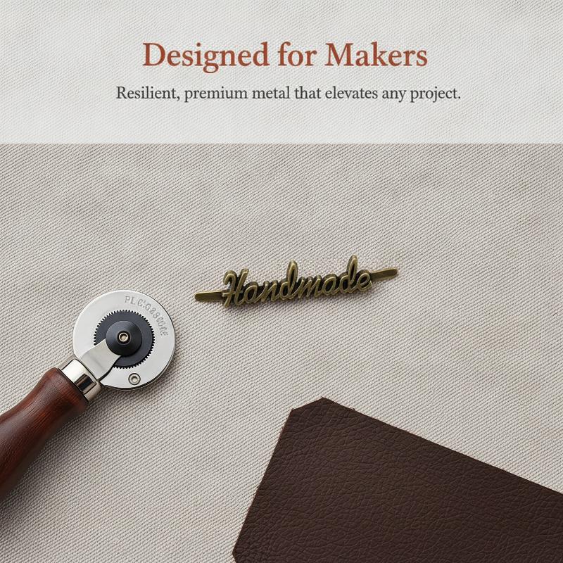Handgemaakte metalen labels me - Sewing Label recensie en prijs