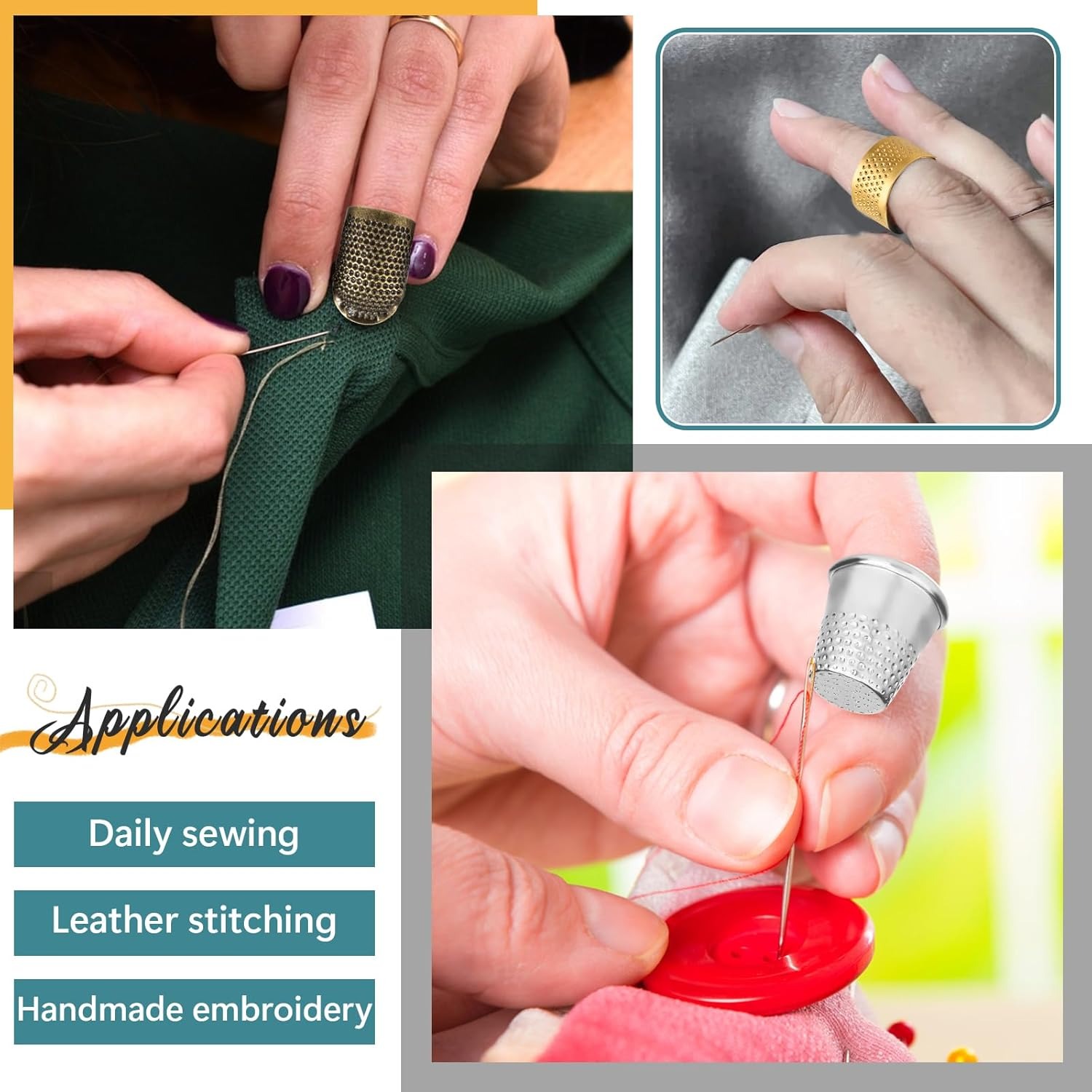Naaivingerschermen, verstelbar - Sewing Thimble Metal recensie en prijs