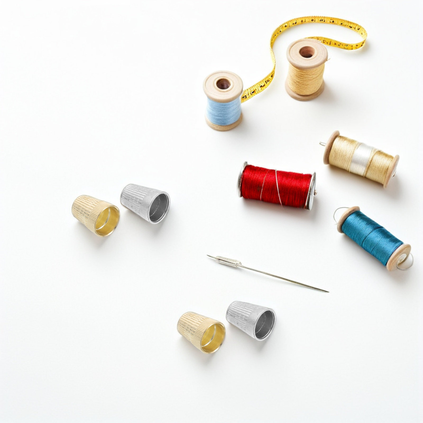 6 stuks vintage metalen naaivi - Sewing Thimble Metal recensie en prijs