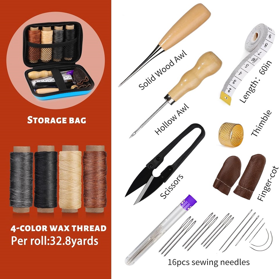 BUDDUR lederen naaigereedschap - Sewing Tas recensie en prijs