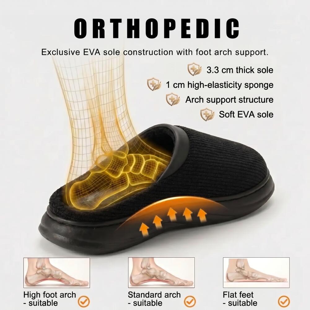 Brede herenpantoffels met voet - Sewing House recensie en prijs
