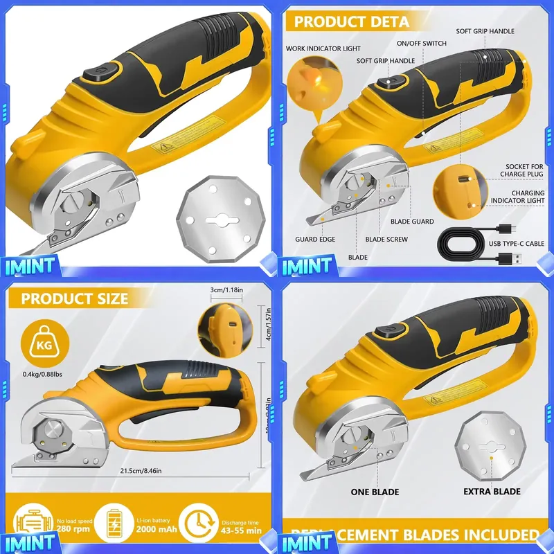 2000mAh Draadloze Elektrische  - Rotary Cutter Fabric recensie en prijs