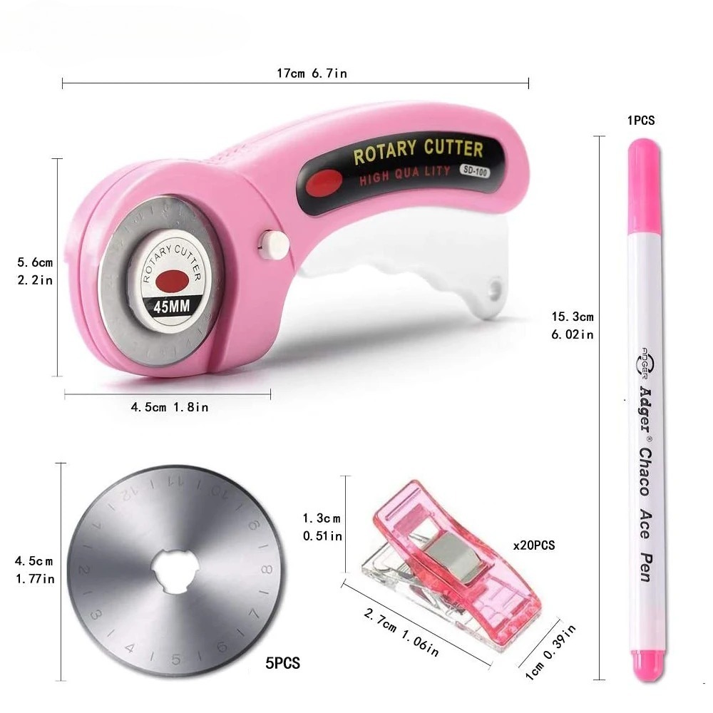 5 mm roterende snijder met 5 s - Rotary Cutter Fabric recensie en prijs