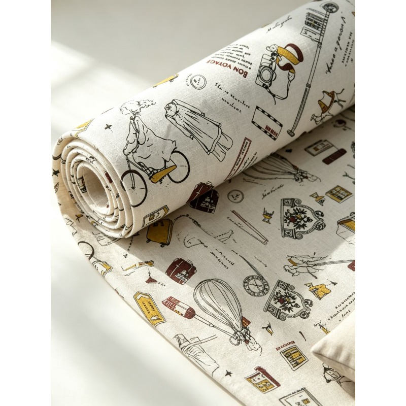 Gemengde stof met meisjesprint - Is Sewing A Textile Craft recensie en prijs