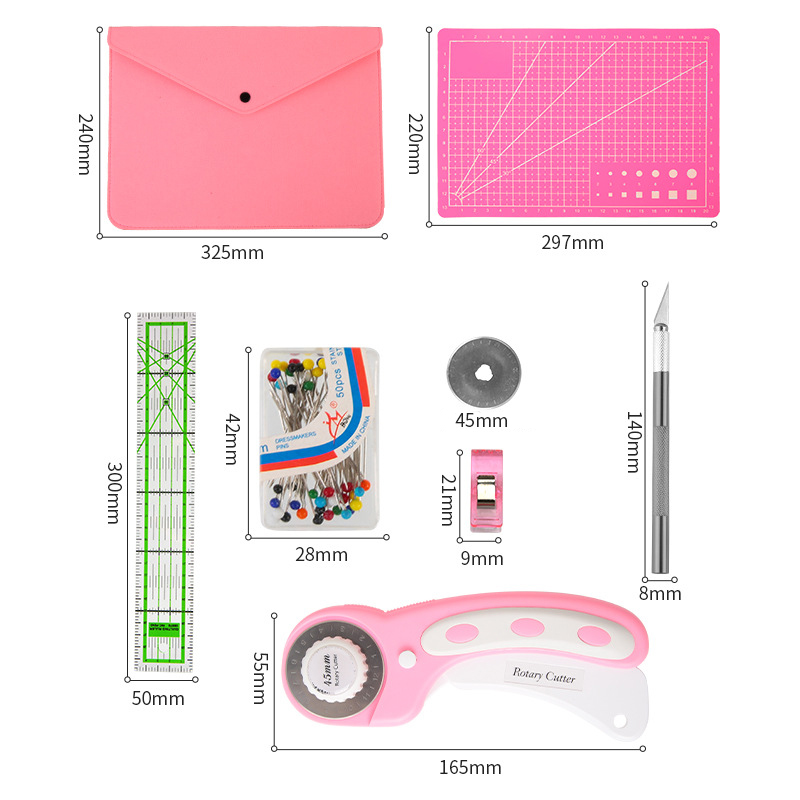 Rotary Cutter Set Roze - Quilt - Rotary Cutter Fabric recensie en prijs